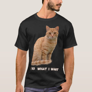 Ich tue, was ich Funny Orange Tabby Cat Lovers Gif T-Shirt