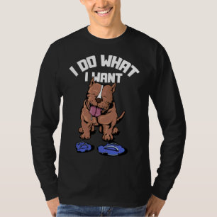 Ich tue, was ich Funny Pitbull Terrier Trainer Gew T-Shirt