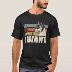 Ich tue, was ich Funny Smooth Collie Vintag Retro  T-Shirt