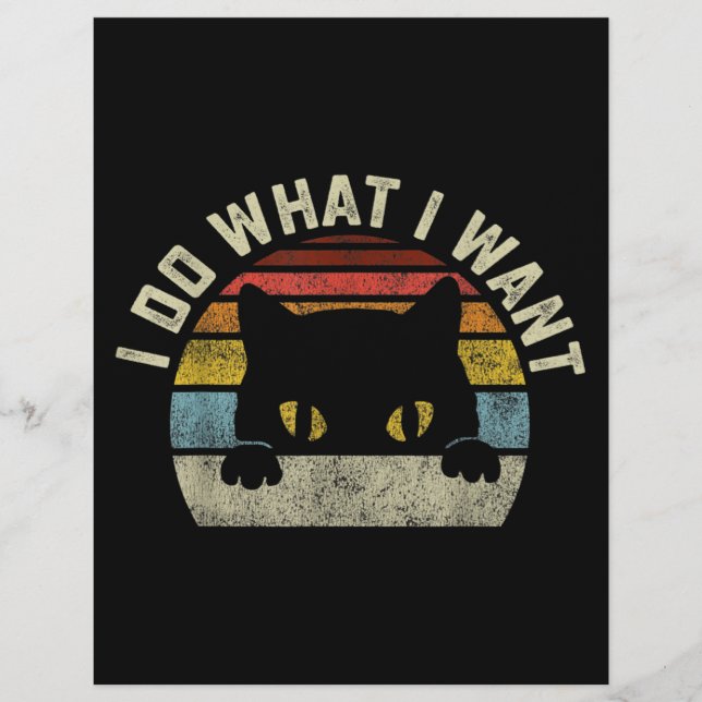 Ich tue, was ich Katze Gewollt habe Flyer (Vorne)