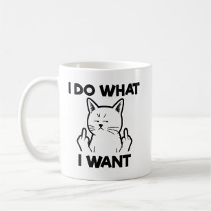 Ich tue, was ich Katze Gewollt habe Kaffeetasse