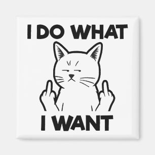 Ich tue, was ich Katze Gewollt habe Magnet