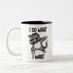 Ich tue, was ich Katzenbesitzer gewollt habe Zweifarbige Tasse