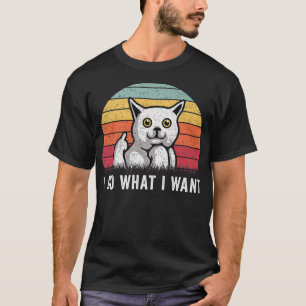 Ich tue, was ich lustige und Niedliche Katzen Spaß T-Shirt