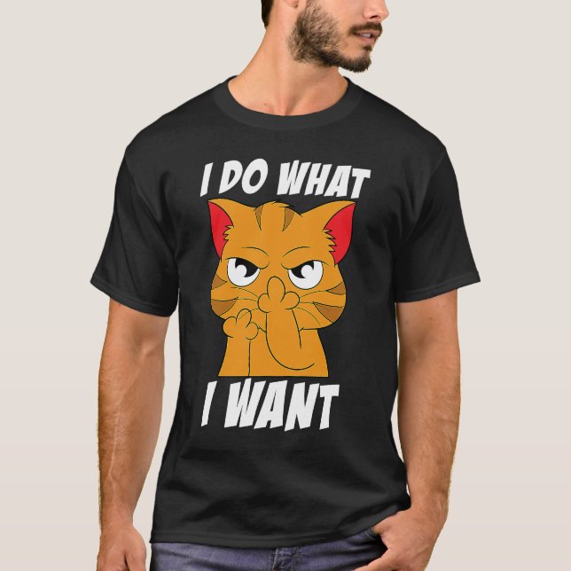 Ich tue, was ich mit meinem Katzenkomikermem gewol T-Shirt (Vorderseite)