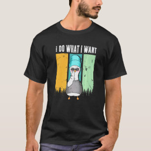 Ich tue, was ich Retro Gans Coole Ente Gewollt hab T-Shirt