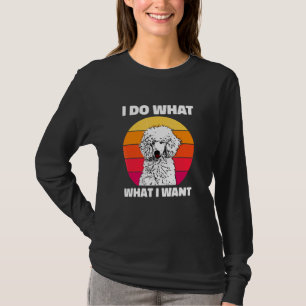 Ich tue, was ich Vintages Retro-Standard-Poodle Ge T-Shirt