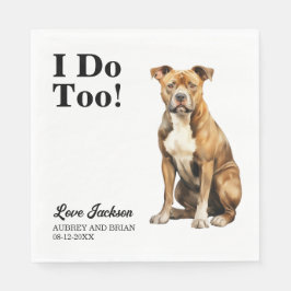 Ich tue zu American Staffordshire Terrier Wedding Serviette
