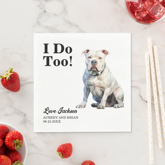 Ich tue zu amerikanische Hochzeitsempfehlung Serviette (Beispiel)