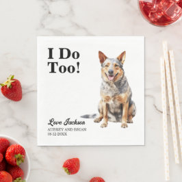 Ich tue zu Australischer Rind-Hunde-Hochzeit Serviette