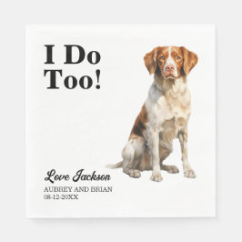 Ich tue zu bretonisch Spanisch Haustier Hochzeit Serviette