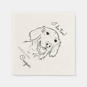 Ich tue zu Golden Retriever Cocktail Napkin Serviette