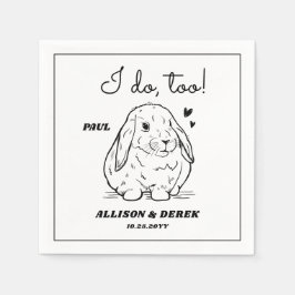 Ich tue zu Minimalistische einfache Haustier-Kanin Serviette