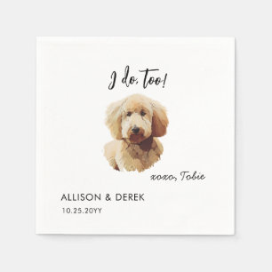 Ich tue zu Personalisierte Goldendoodle Hochzeit Serviette