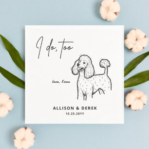 Ich tue zu Personalisierte Hunde Poodle Haustier H Serviette