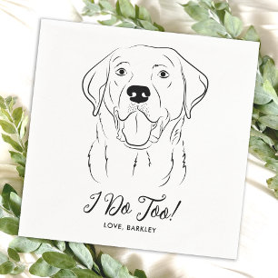 Ich tue zu Personalisierte Niedliche Labrador-Hoch Serviette