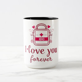 Ich tue zweifarbige tasse