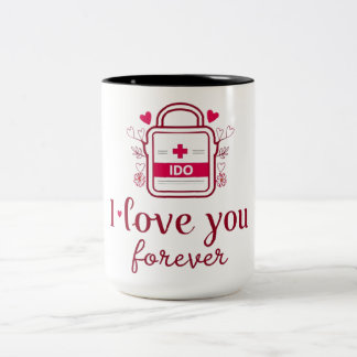 Ich tue zweifarbige tasse