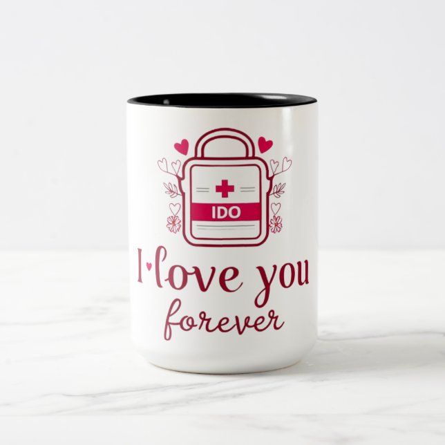 Ich tue zweifarbige tasse (Mittel)