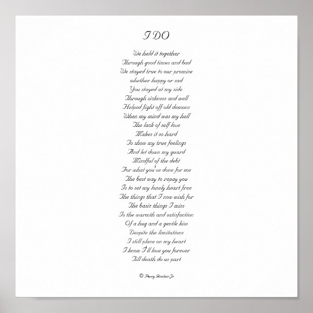 ICH TUN POSTER (Vorne)