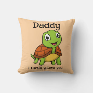 Ich Turtley Liebe Sie Papa! Schildkröte des niedli Kissen