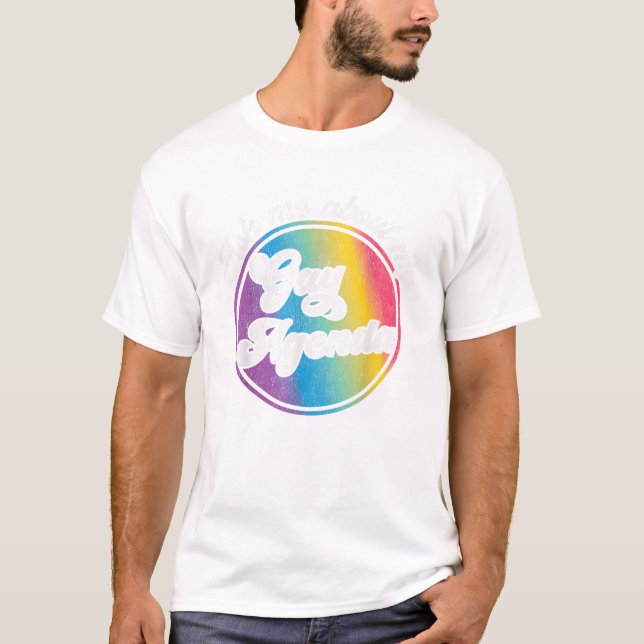Ich über meine Gay Agenda Funny T-Shirt (Vorderseite)