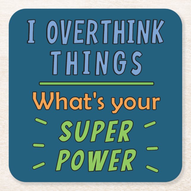 Ich überdenke Dinge Rechteckiger Pappuntersetzer (Vorderseite)