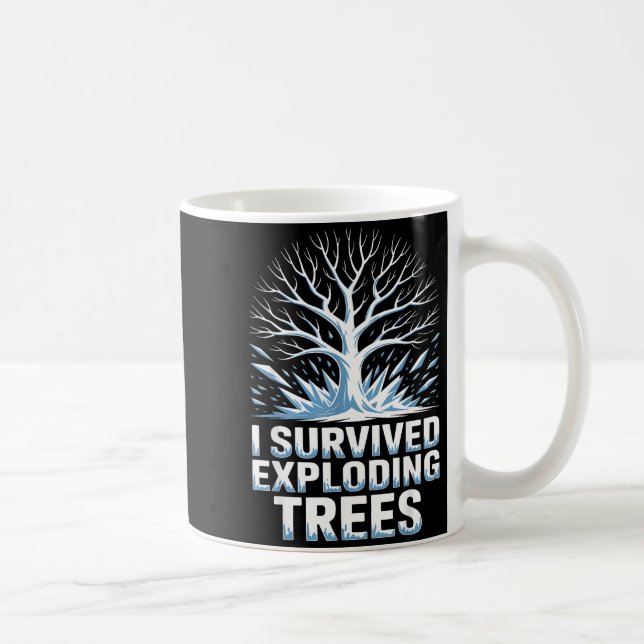 Ich überlebe explodierende Bäume Midwest-Schnee lu Kaffeetasse (Rechts)