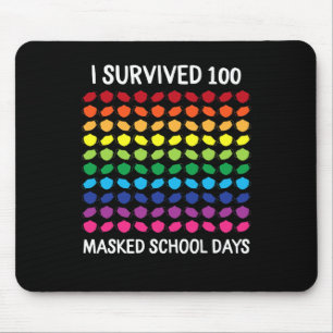 Ich überlebte 100 maskierte Schultage 100. Tag der Mousepad