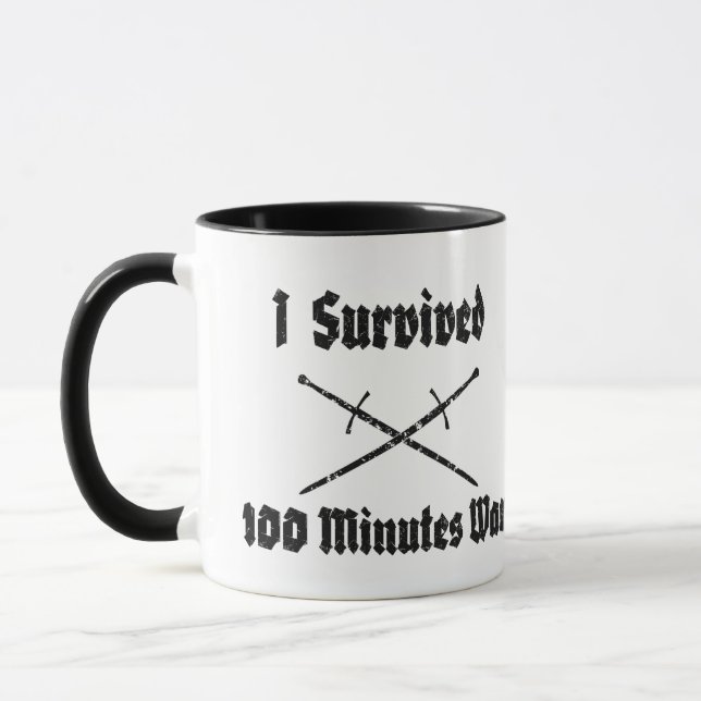 Ich überlebte 100 Minuten Kriegs-Tasse Tasse (Links)