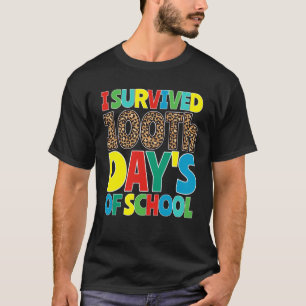 Ich überlebte 100. Schullehrer-Student T-Shirt