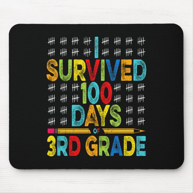Ich überlebte 100 Tage des 3. Mousepad (Vorne)