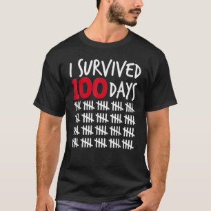 Ich überlebte 100 Tage glücklichen 100. Schultages T-Shirt