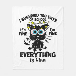 Ich überlebte 100 Tage in der Schule. Es ist gut,  Fleecedecke