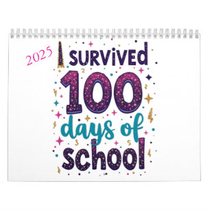 Ich überlebte 100 Tage Schuldesign Kalender