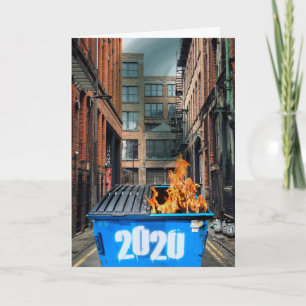 Ich überlebte 2020 Dumpster Fire Happy New Year 20 Karte