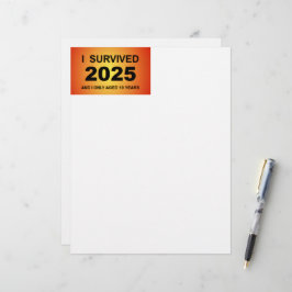 Ich überlebte 2025 briefbogen