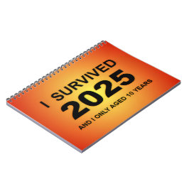 Ich überlebte 2025 notizblock