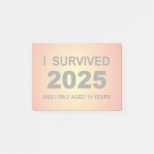 Ich überlebte 2025 post-it klebezettel
