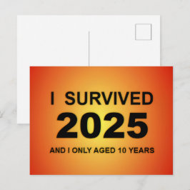 Ich überlebte 2025 postkarte