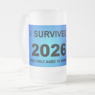 Ich überlebte 2026 mattglas bierglas