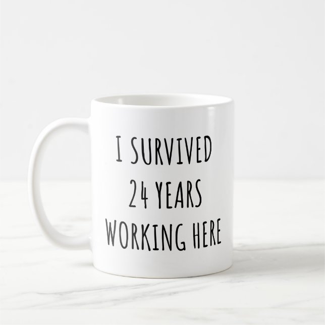 Ich überlebte 24 Jahre bei der Arbeit an der sonni Kaffeetasse (Links)