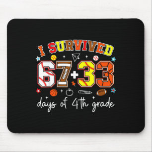 Ich überlebte 67+33 Tage 4. Klasse Baseball Footba Mousepad