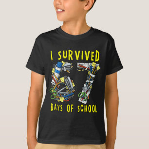 Ich überlebte 67 + 33 Tage Schule 100. Tag Mathe T T-Shirt