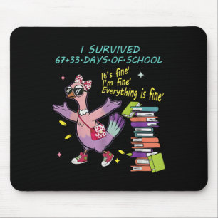 Ich überlebte 67 33 Tage Schule Kinder 100 Tage Sc Mousepad