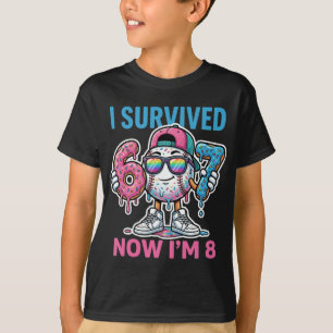 Ich überlebte 67 Jetzt bin ich 8 Jahre alt Basebal T-Shirt
