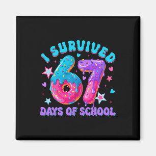 Ich überlebte 67 Tage Schul-Donut-Tropf Junge Mädc Magnet