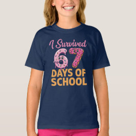 Ich überlebte 67 Tage Schul-Donuts Lustige Kinder T-Shirt