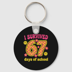 Ich überlebte 67 Tage Schule 100 Tage Brainrot Six Schlüsselanhänger
