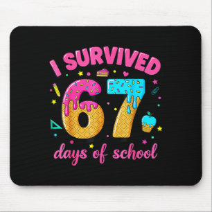 Ich überlebte 67 Tage Schule Eiscreme-Tropfen Sech Mousepad